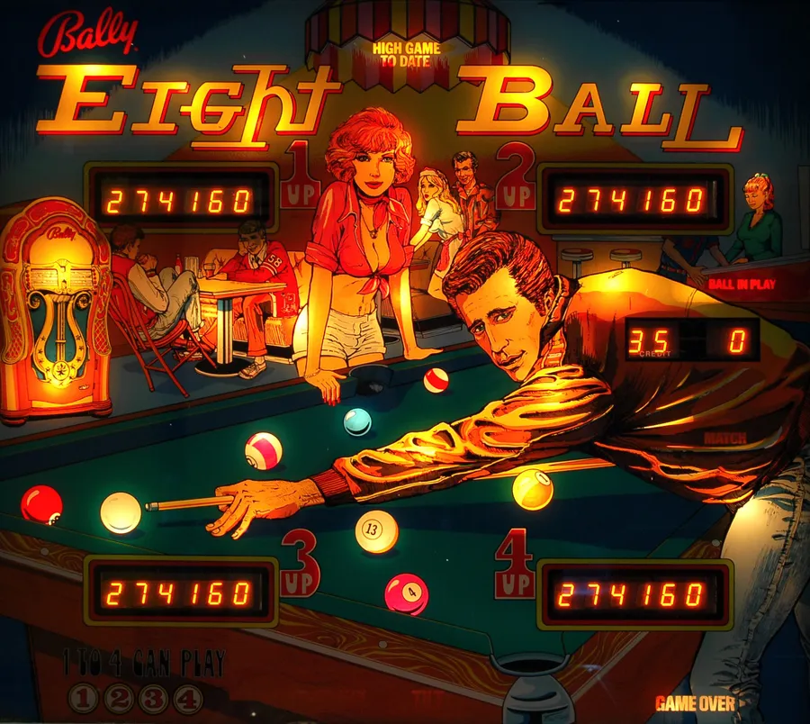 Eight Ball De Luxe, Backglas