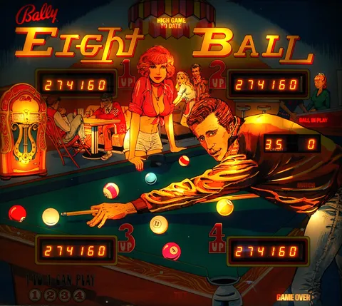 Eight Ball, Backglas