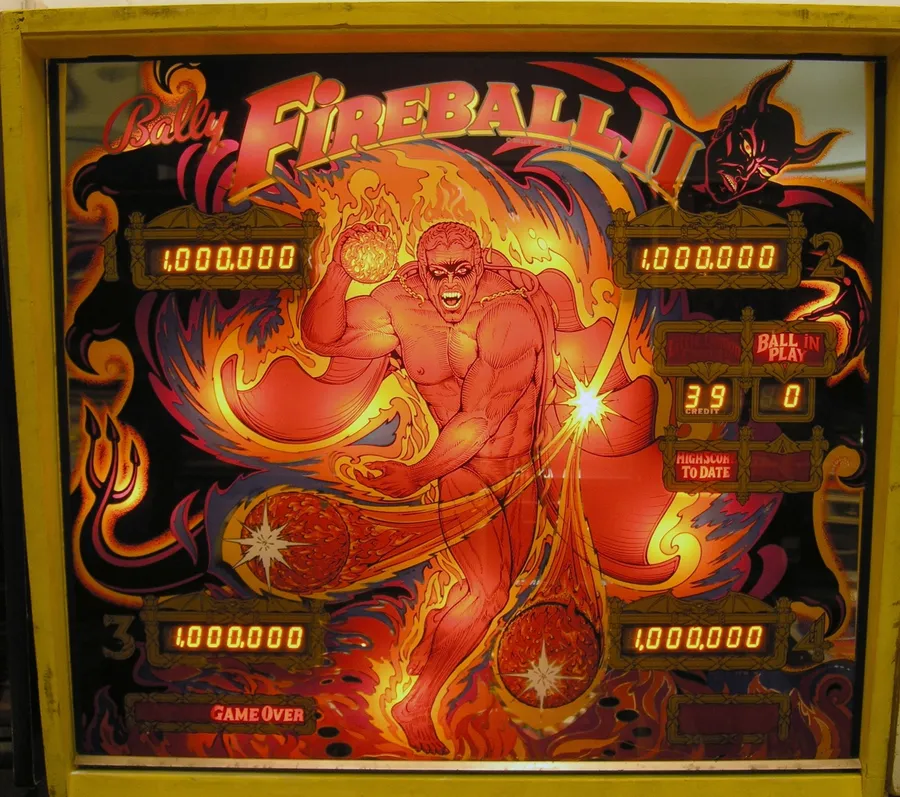 Fireball II, Backglas