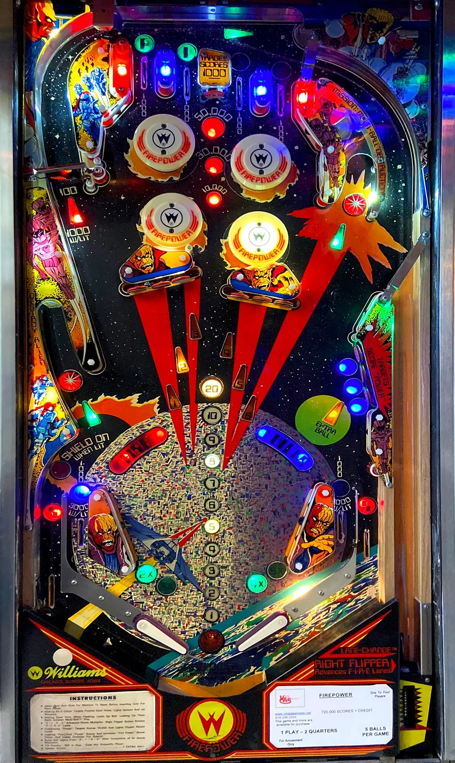 Firepower, Spielfeld