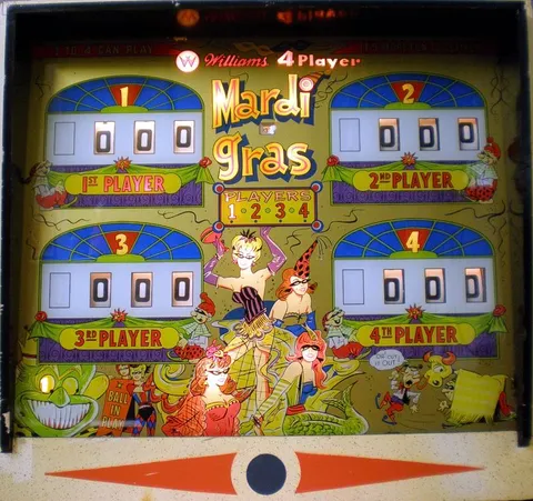 Mardi Gras, Backglas