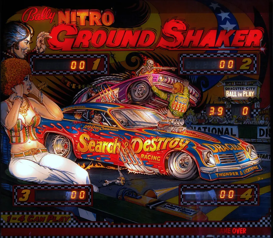 Nitro Groundshaker, Backglas