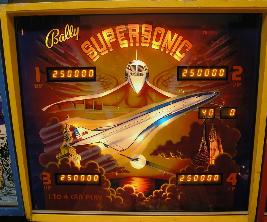Supersonic, Backglas